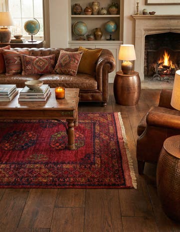 4' 1 x 6' Ersari Afghan Wool Rug