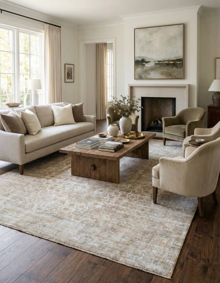 Detail image of 9' x 13'  Hand Knotted Ultra Vintage Persian Wool Rug