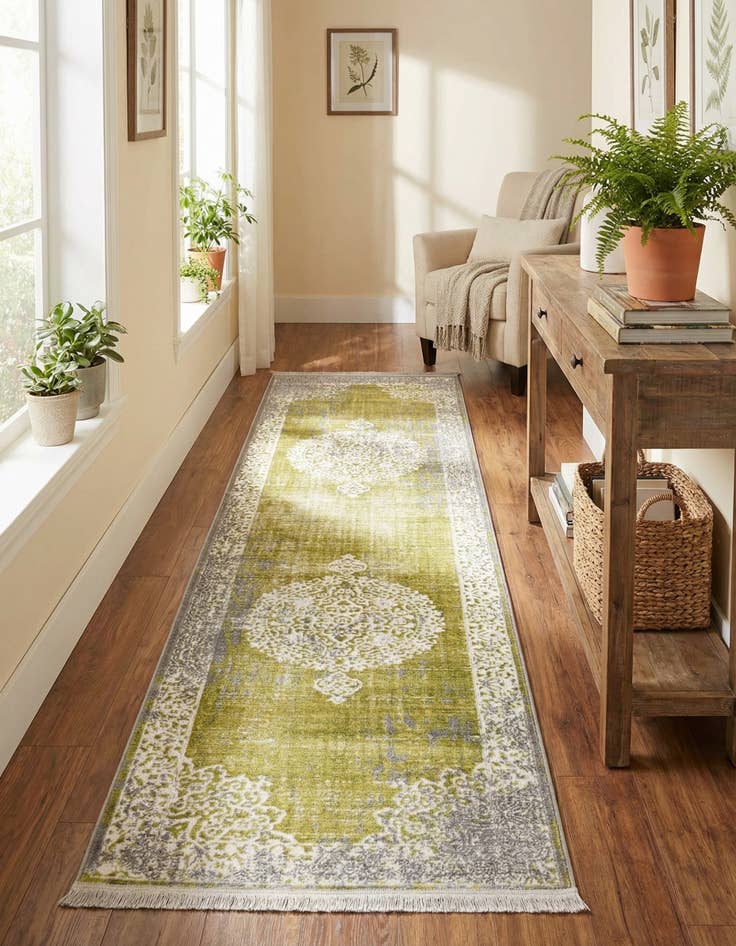 Detail image of  2' 7 x 10' Modern Classical Runner Rug