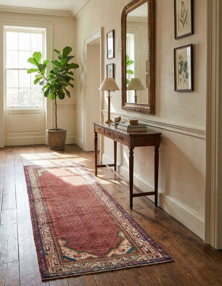 Detail image of 3' 5 x 10' 2 Hand Knotted Botemir Persian Wool Runner Rug