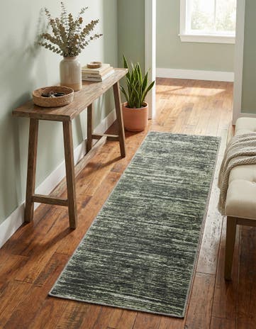 Green Asha Runner Rug