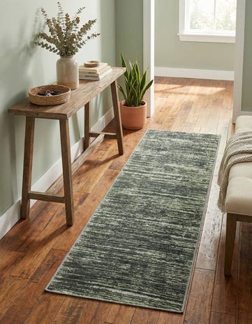 Green Asha Runner Rug
