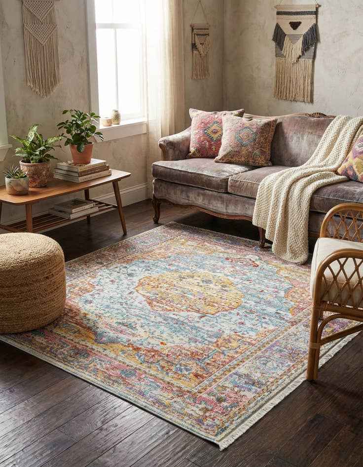 Detail image of 4' x 4' Havana Square Rug