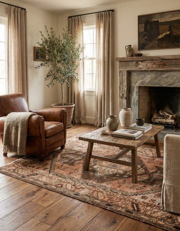 4' x 6' Hand Knotted Ultra Vintage Persian Wool Rug