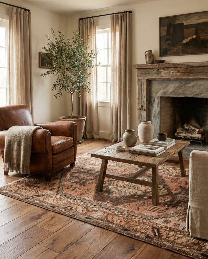 4' x 6' Hand Knotted Ultra Vintage Persian Wool Rug