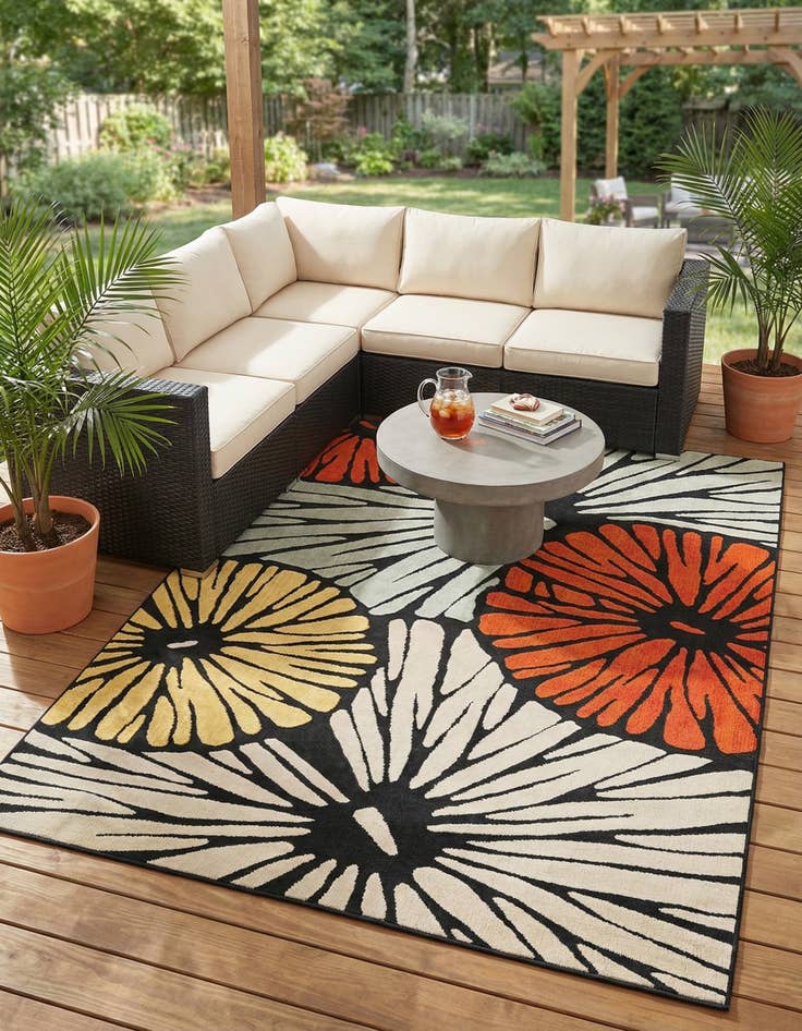 Detail image of 9' x 12' Easy-Clean Casablanca Indoor / Outdoor Rug