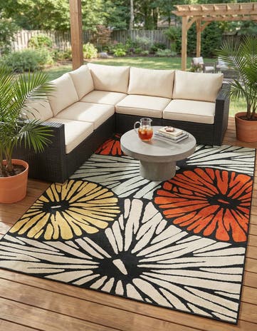 9' x 12' Easy-Clean Casablanca Indoor / Outdoor Rug