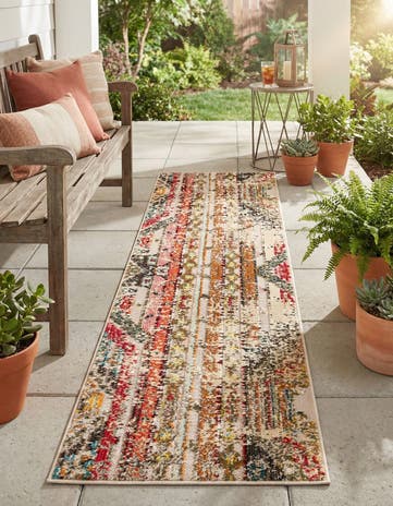 2' x 8' Easy-Clean Casablanca Indoor / Outdoor Runner Rug