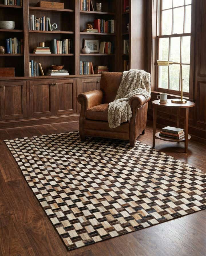 4' 11 x 7' 9 Cowhide - Patchwork Rug