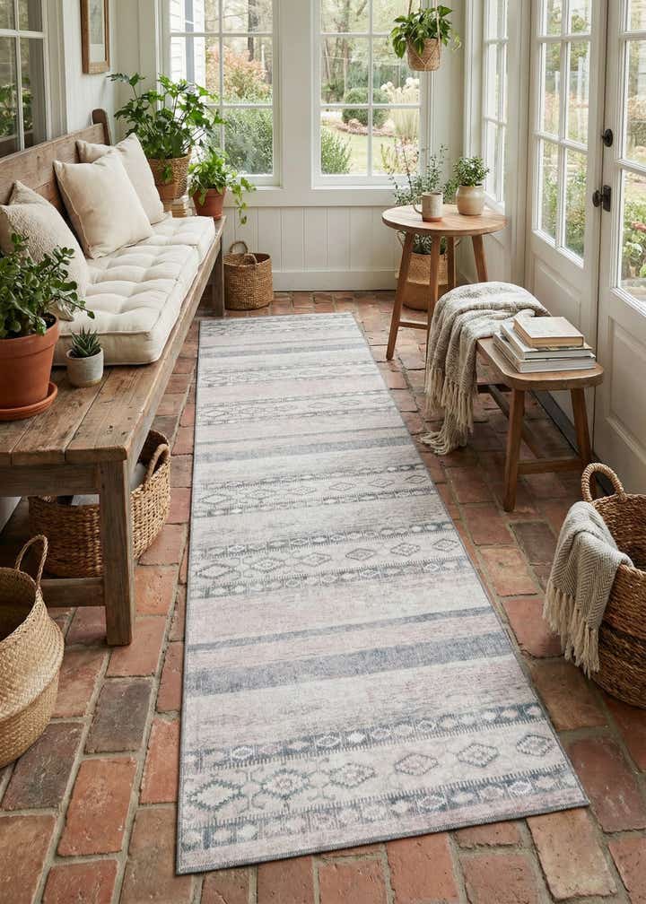 2' 6 x 12' Washable Timeless Runner Rug