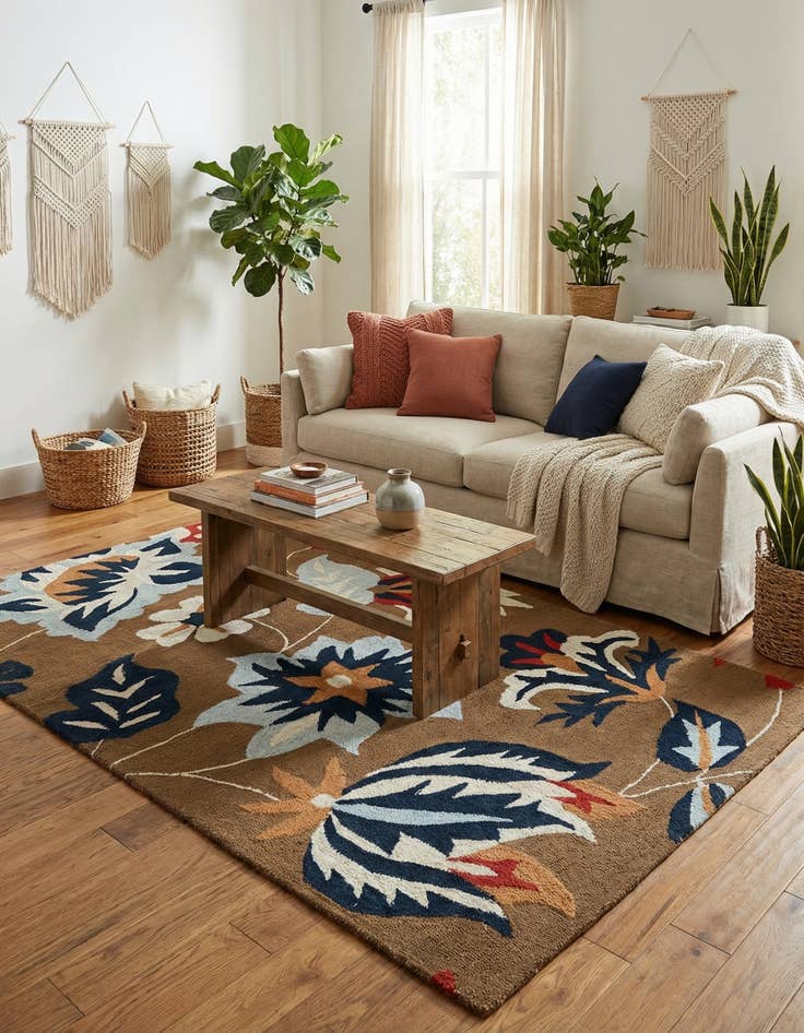 Detail image of 5' 1 x 8' Agra Rug