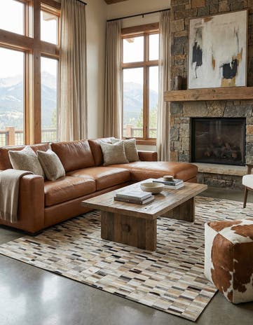 5' 2 x 7' 11 Cowhide - Patchwork Rug