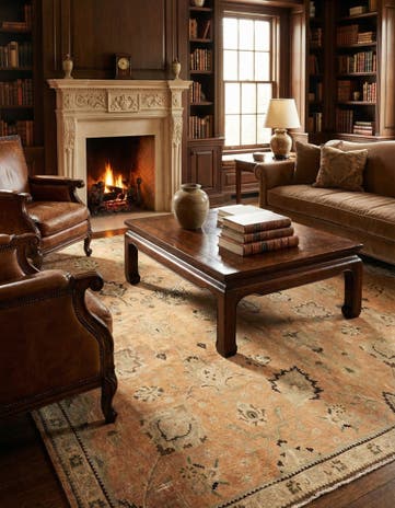 7' 1 x 7' 5 Hamedan Square Rug