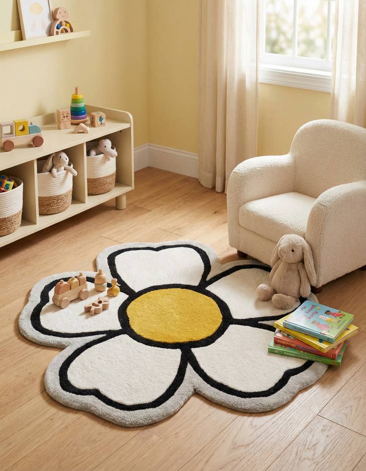 Detail image of  3' 1 x 3' 1 Playtime Kids Wool Freeform Rug