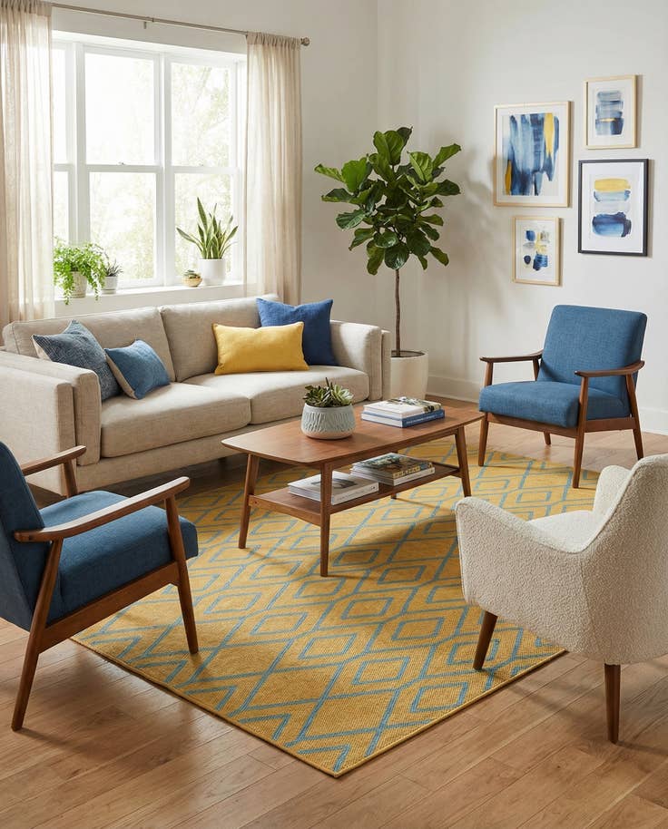 Detail image of 6' x 9' Easy-Clean Jill Zarin Turks and Caicos Indoor / Outdoor Rug