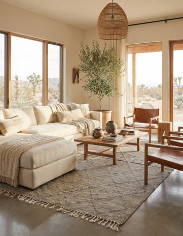 6' 4 x 10' 1 Hand Knotted Moroccan Wool Rug