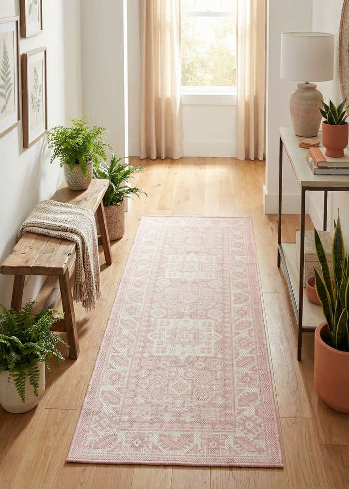 2' x 6' Easy-Clean Aztec Indoor / Outdoor Runner Rug
