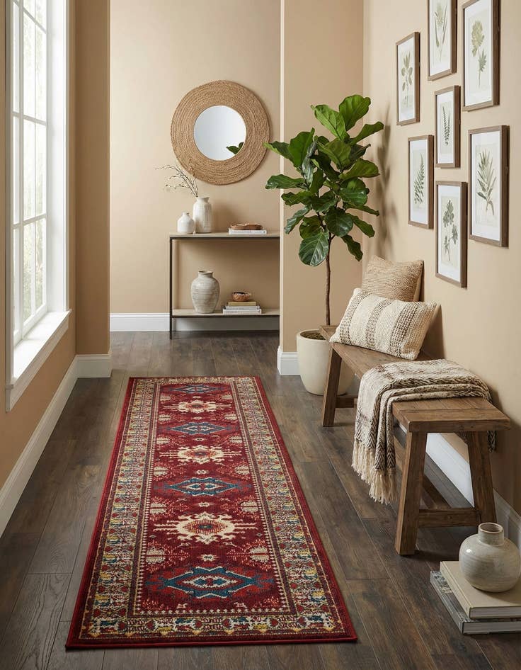 Detail image of 2' 7 x 12'  Washable Baja Indoor / Outdoor Runner Rug