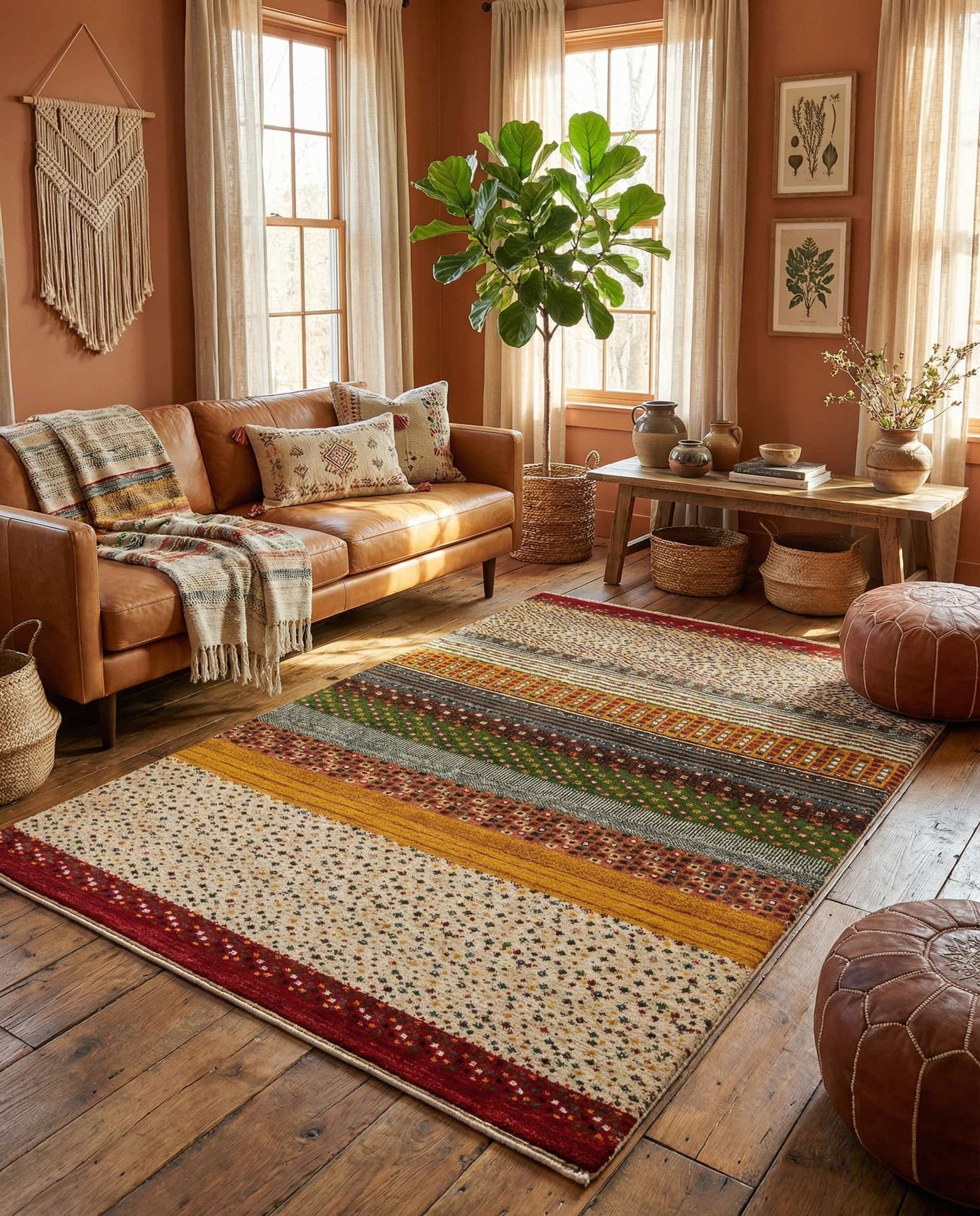 4' x 6' Gabbeh Rug