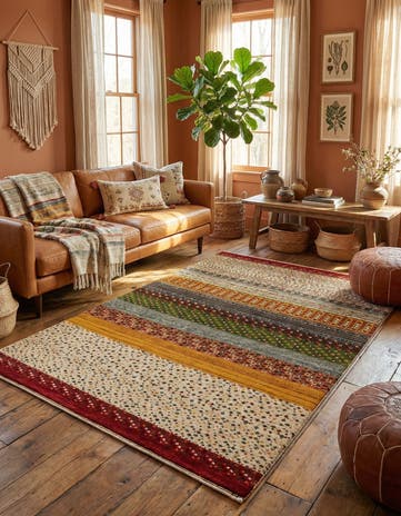 4' x 6' Gabbeh Rug