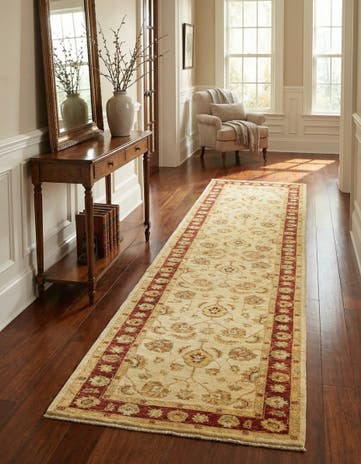 2' 9 x 11' 1 Hand Knotted Peshawar Ziegler Runner Rug