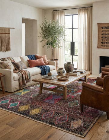 8' 5 x 10' 7 Hand Knotted Moroccan Wool Rug