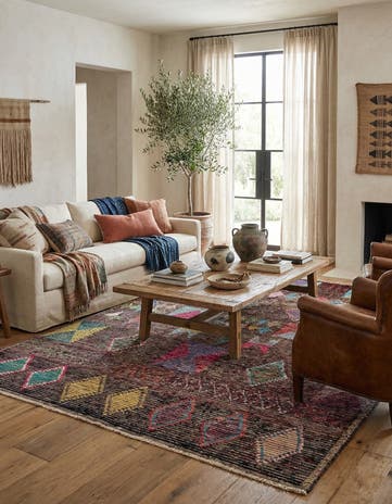 8' 5 x 10' 7 Hand Knotted Moroccan Wool Rug