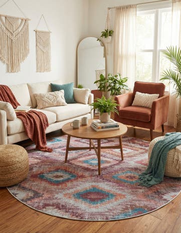 7' 10 x 7' 10 Washable Sisu Round Rug