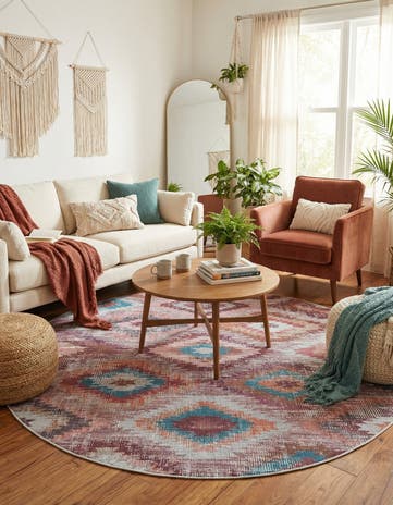 7' 10 x 7' 10 Washable Sisu Round Rug