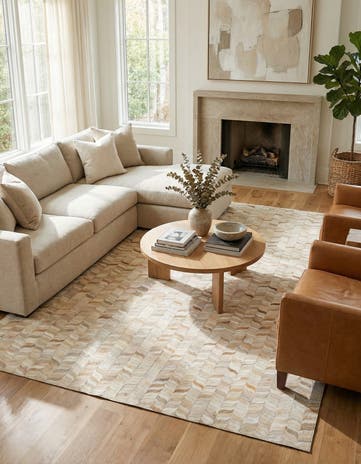 6' 8 x 9' 9 Cowhide Stocks Rug