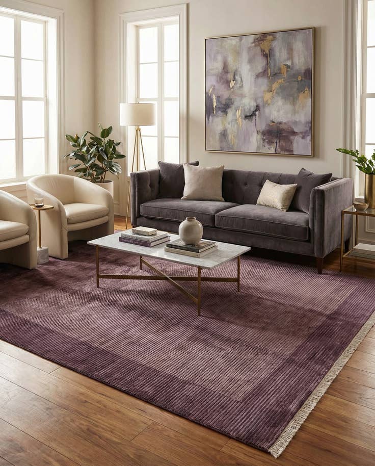 Detail image of 6' 6 x 9' 10 Hand Knotted Darya Wool Rug