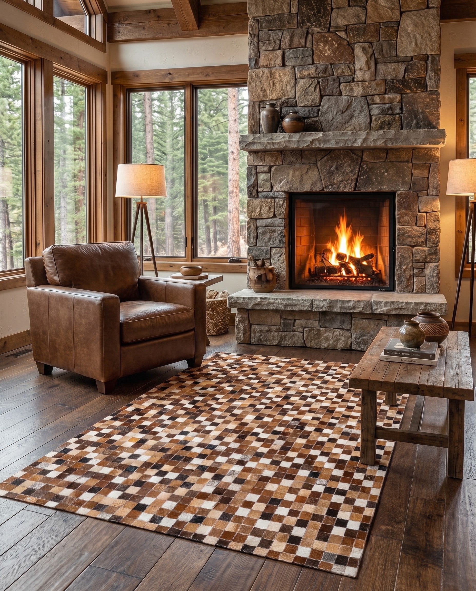 4' x 5' 11 Cowhide Stocks Rug