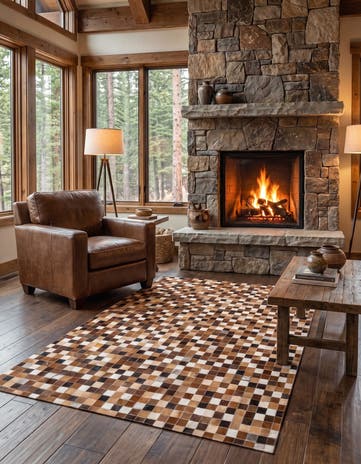 4' x 5' 11 Cowhide Stocks Rug