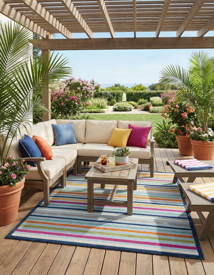 Detail image of 7' 10 x 10'  Washable Aruba Indoor / Outdoor Rug