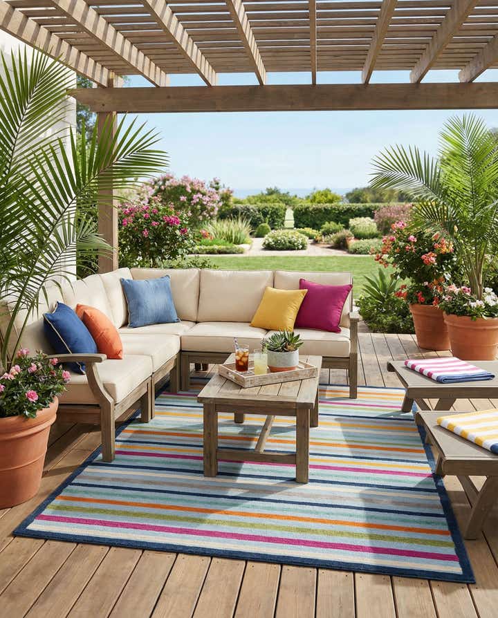 7' 10 x 10' Easy-Clean Aruba Indoor / Outdoor Rug