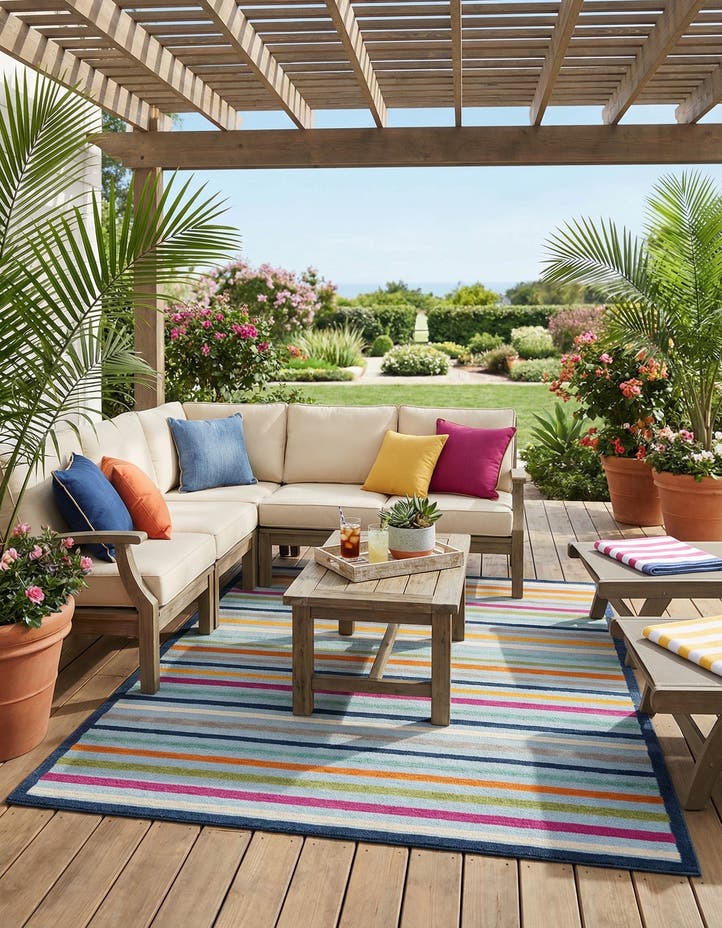 7' 10 x 10' Easy-Clean Aruba Indoor / Outdoor ...