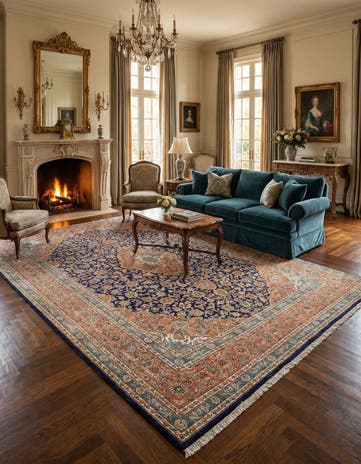 9' 8 x 12' 9 Mashad Wool Rug