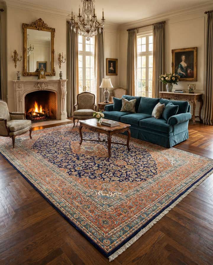 9' 8 x 12' 9 Mashad Wool Rug