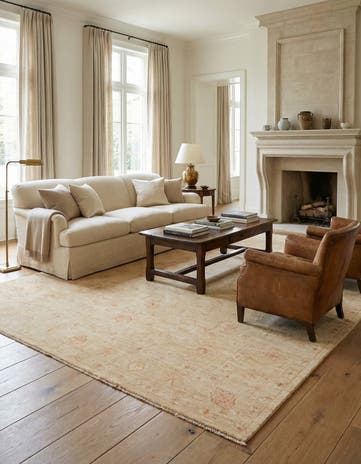 6' 10 x 10' Hand Knotted Peshawar Ziegler Rug