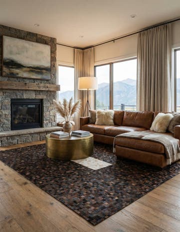 8' 1 x 10' Cowhide Stocks Rug