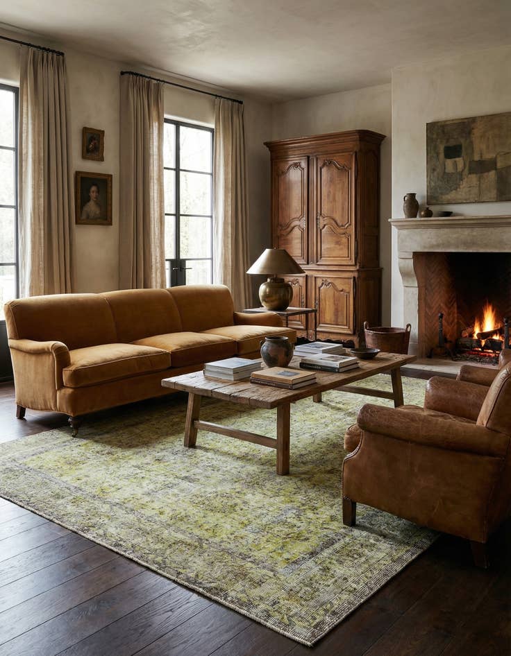 Detail image of 6' 11 x 9' 10 Ultra Vintage Wool Rug