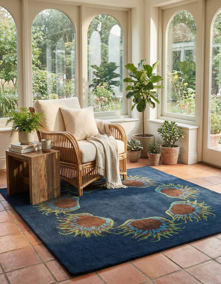 Detail image of 7' 5 x 7' 6 Agra Rug