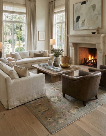 10' 8 x 15' Hand Knotted Oushak Wool Rug