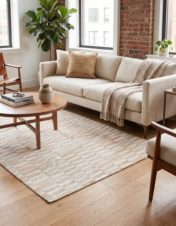 4' x 6' Cowhide Leather Rug