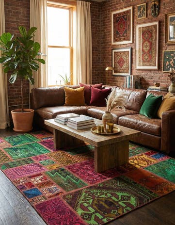 5' 9 x 7' 7 Hand Knotted Ultra Vintage Persian Wool Rug