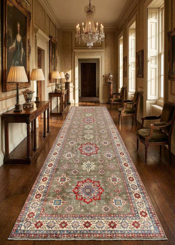 10' 1 x 19' 9 Hand Knotted Kazak Runner Rug
