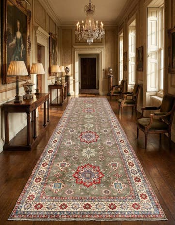 10' 1 x 19' 9 Hand Knotted Kazak Runner Rug