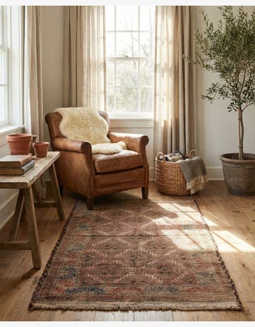 2' 10 x 4' 10 Hand Knotted Ultra Vintage Persian Wool Rug