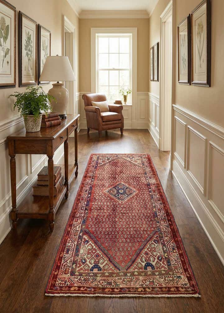 3' 5 x 10' Hand Knotted Botemir Persian Wool Runner Rug
