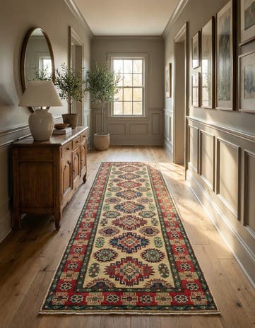 2' 10 x 9' 10 Hand Knotted Kazak Runner Rug